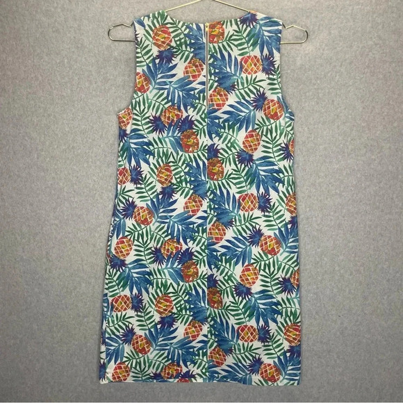 Tabitha Webb Pineapple Hawaiian Stretch Cotton Blend Sleeveless Dress - Picture 6 of 6